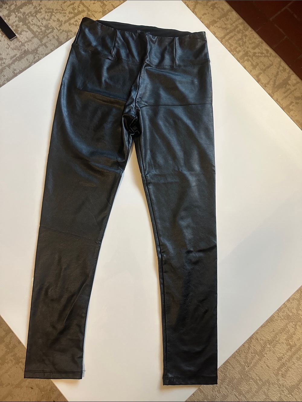 Stella Luce Black Faux Leather Leggings
